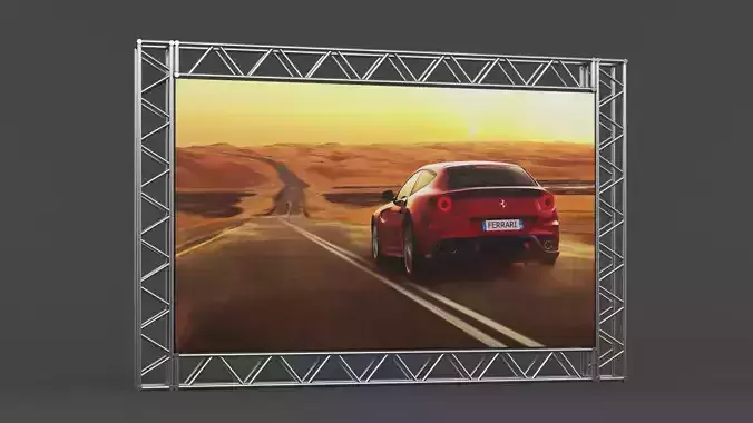 Billboard truss frame 3D model