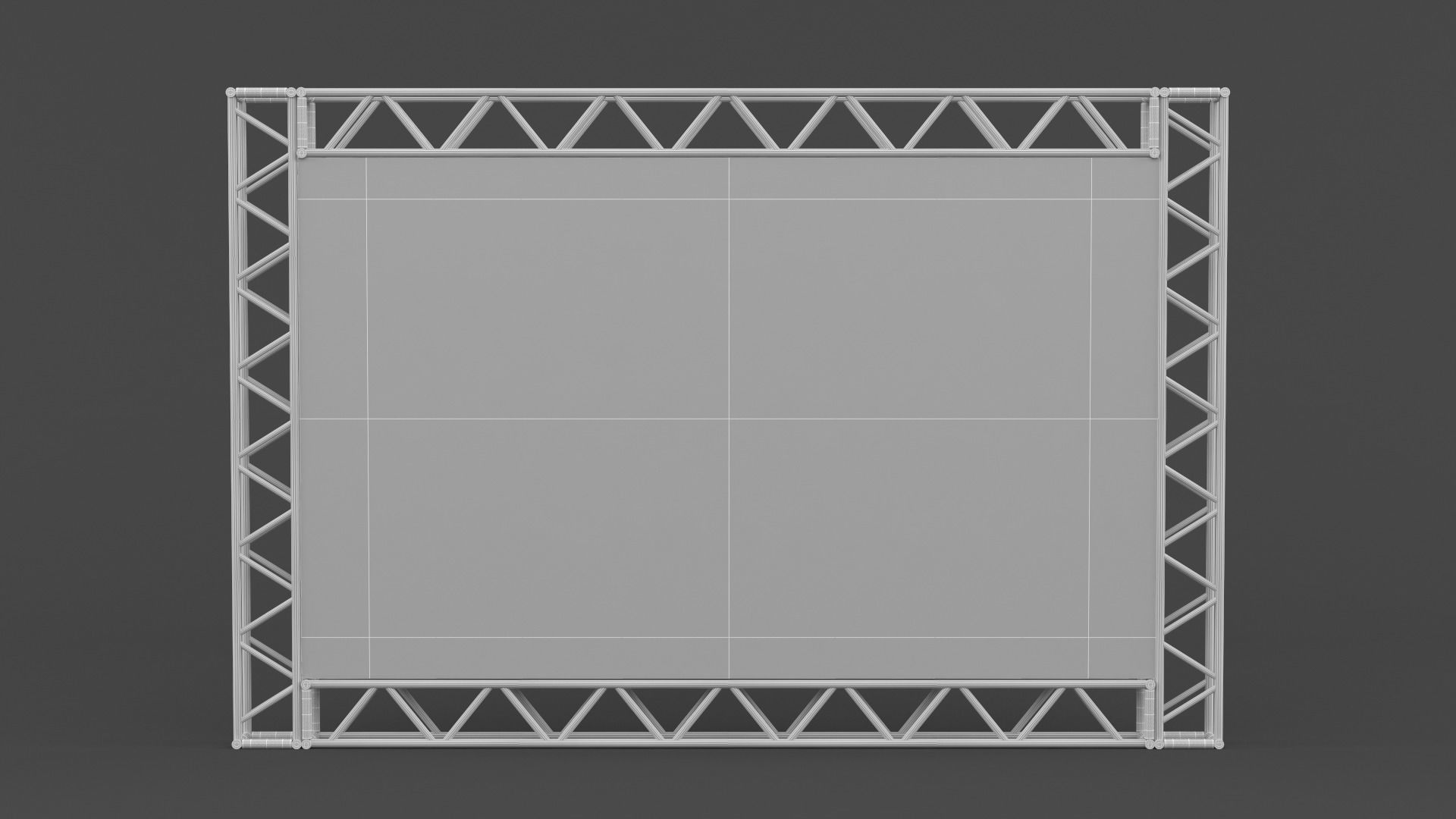 Billboard truss frame 3D model_6
