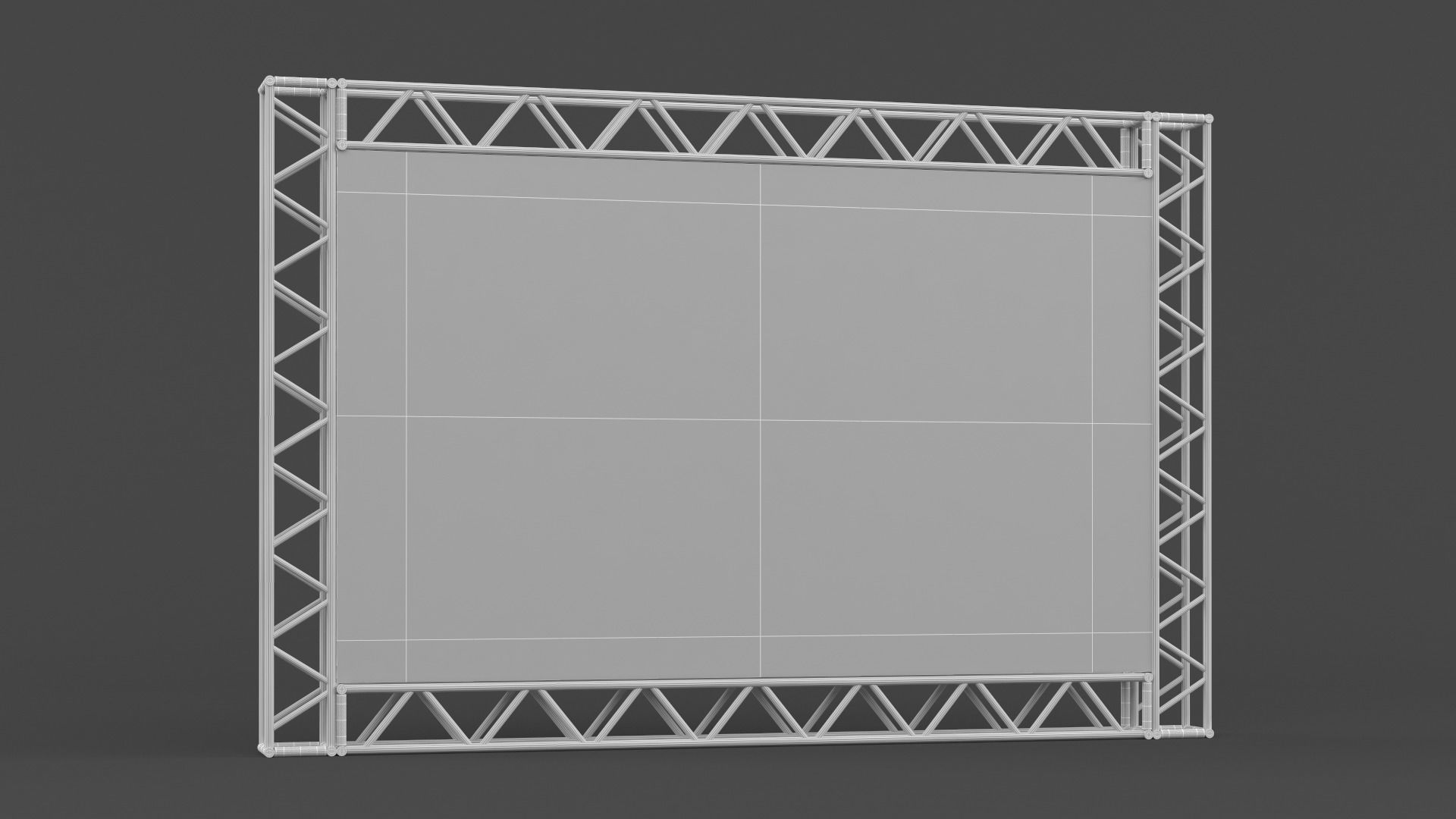 Billboard truss frame 3D model_5
