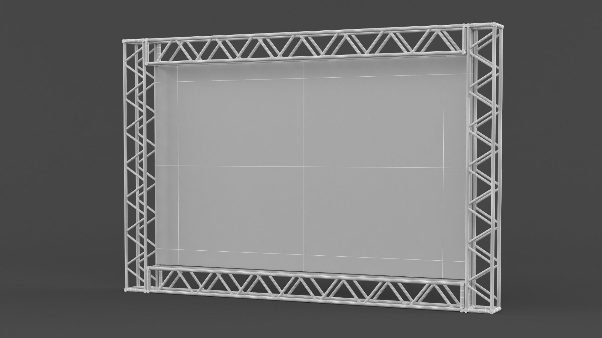 Billboard truss frame 3D model_9