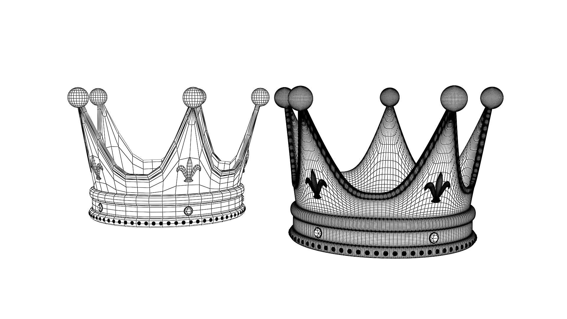 Gold Crown 3D model_6