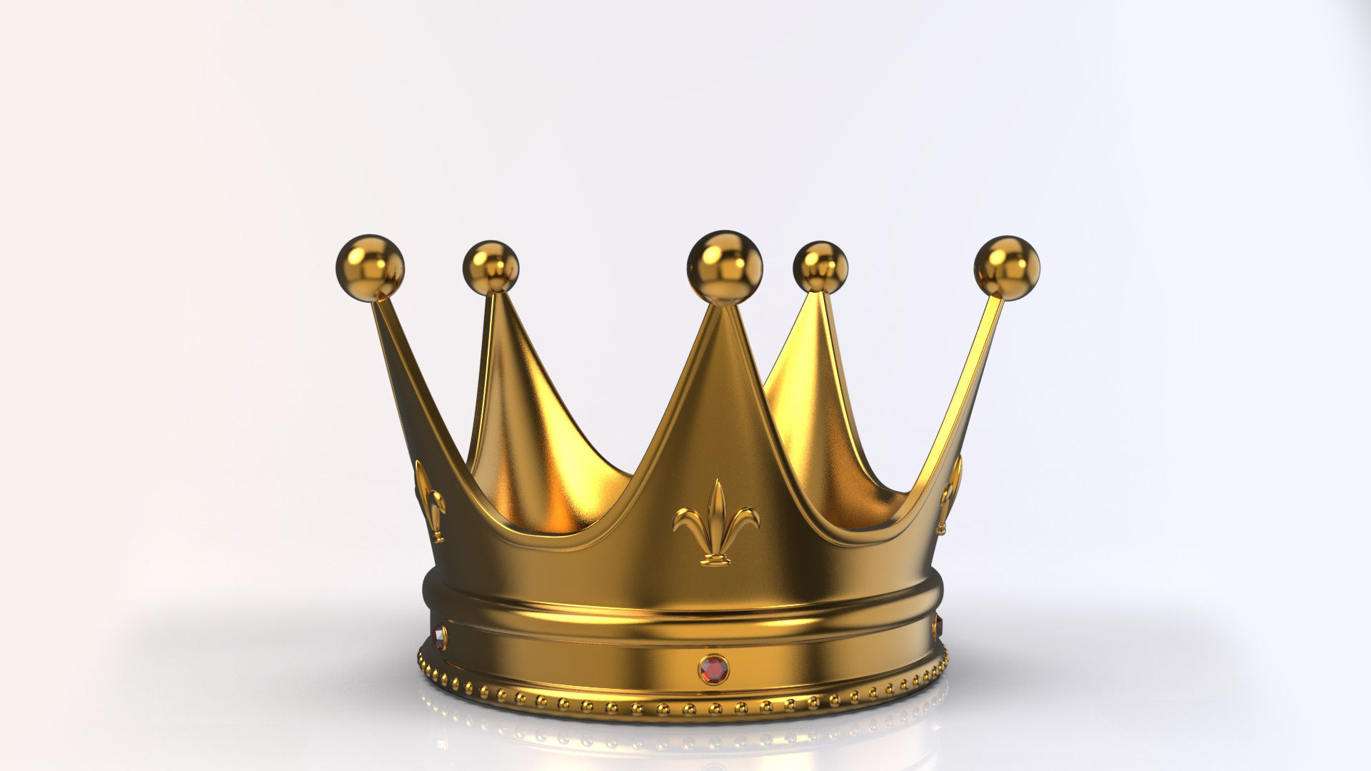 Gold Crown 3D model_3