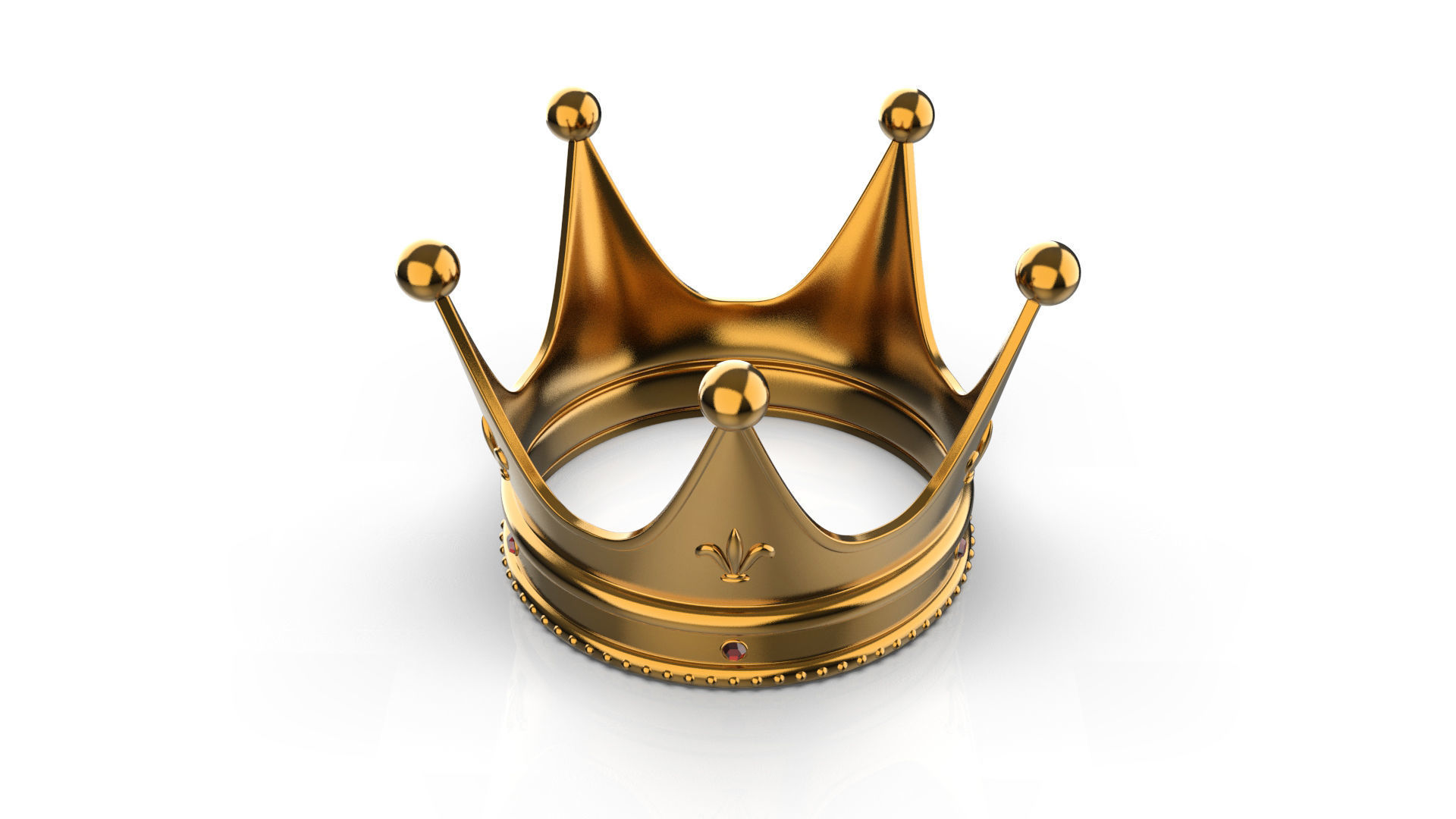 Gold Crown 3D model_2