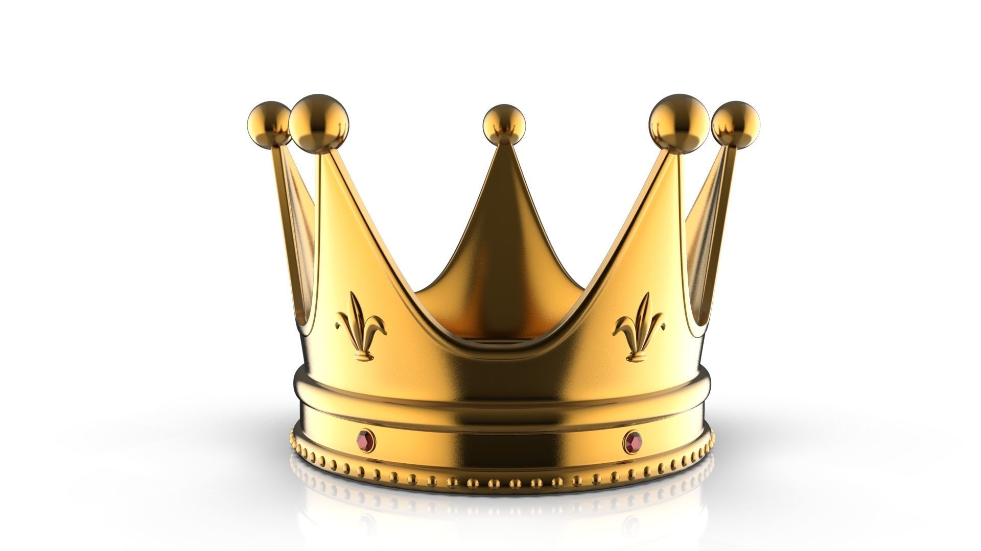 Gold Crown 3D model_4
