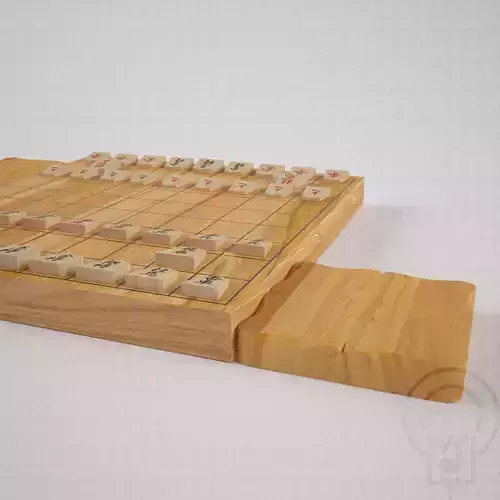 Chess Japanese Shogi - 4 engraved - traditional 3D model