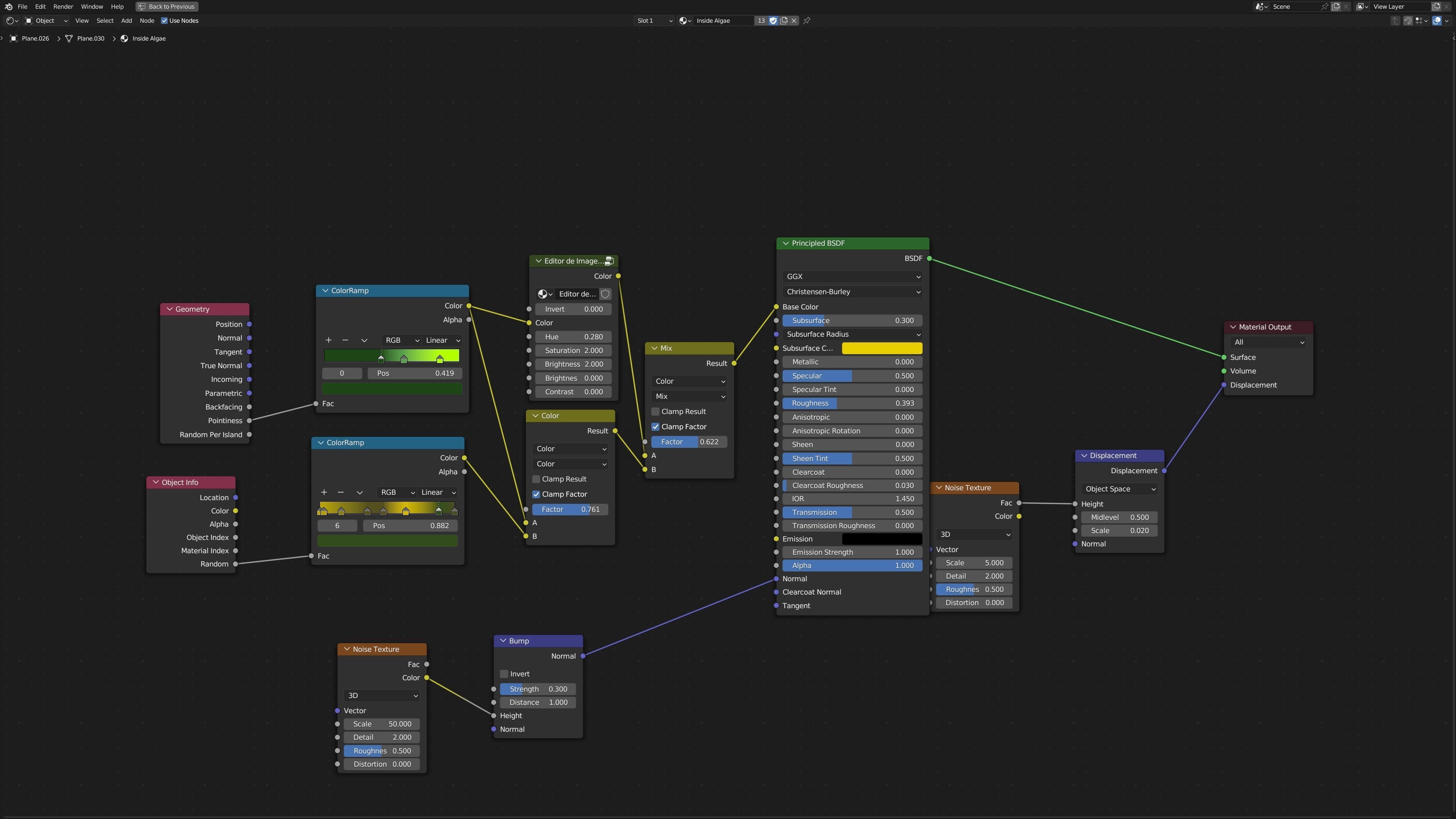 Procedural Geometry Nodes Array Algae on Curves 3D model_4