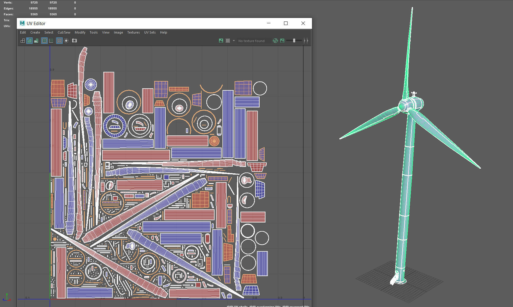 Wind turbine Low-poly 3D model_12