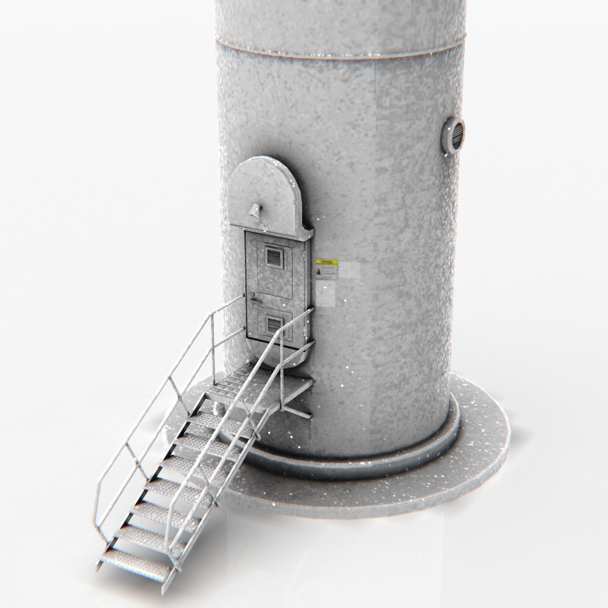 Wind turbine Low-poly 3D model_16