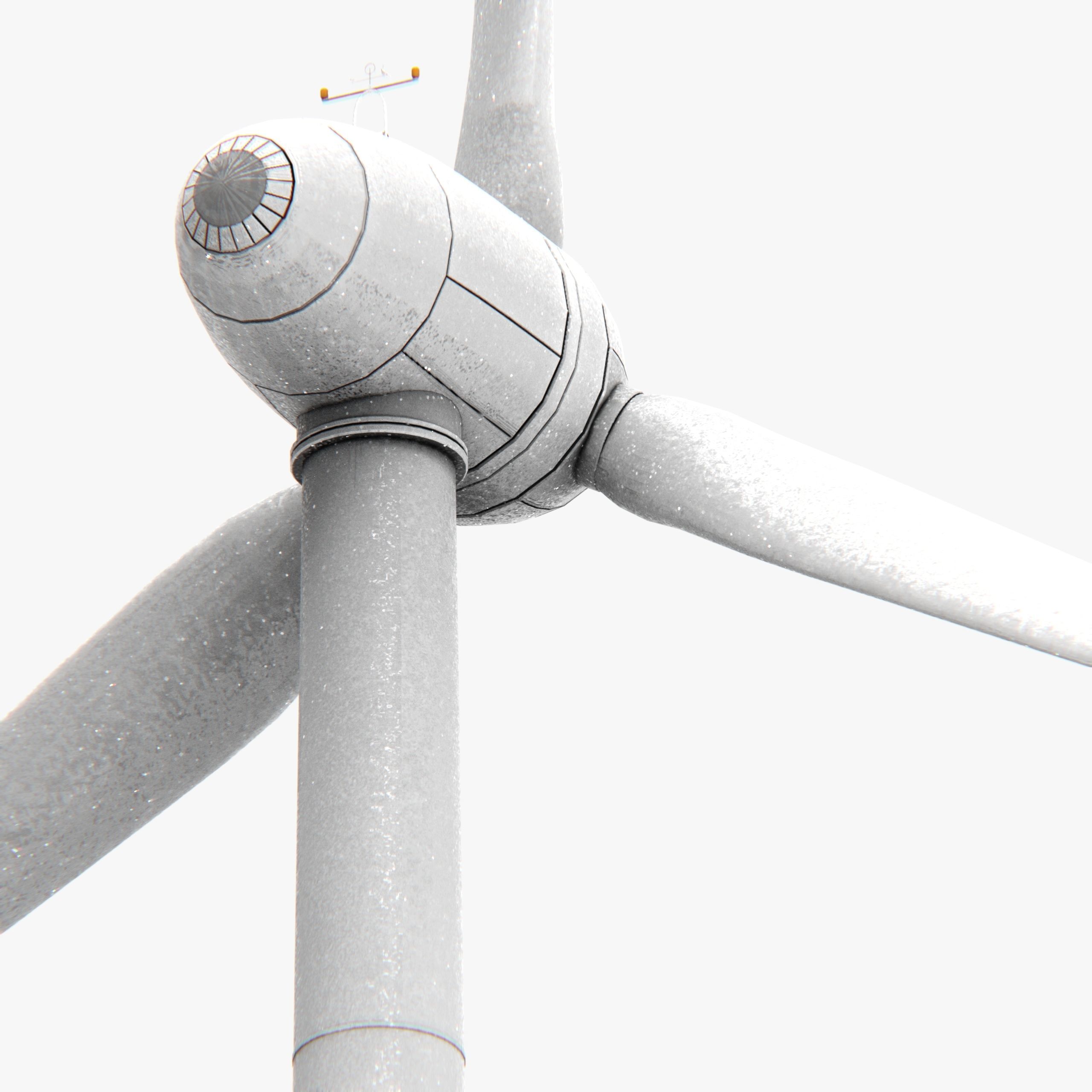 Wind turbine Low-poly 3D model_15