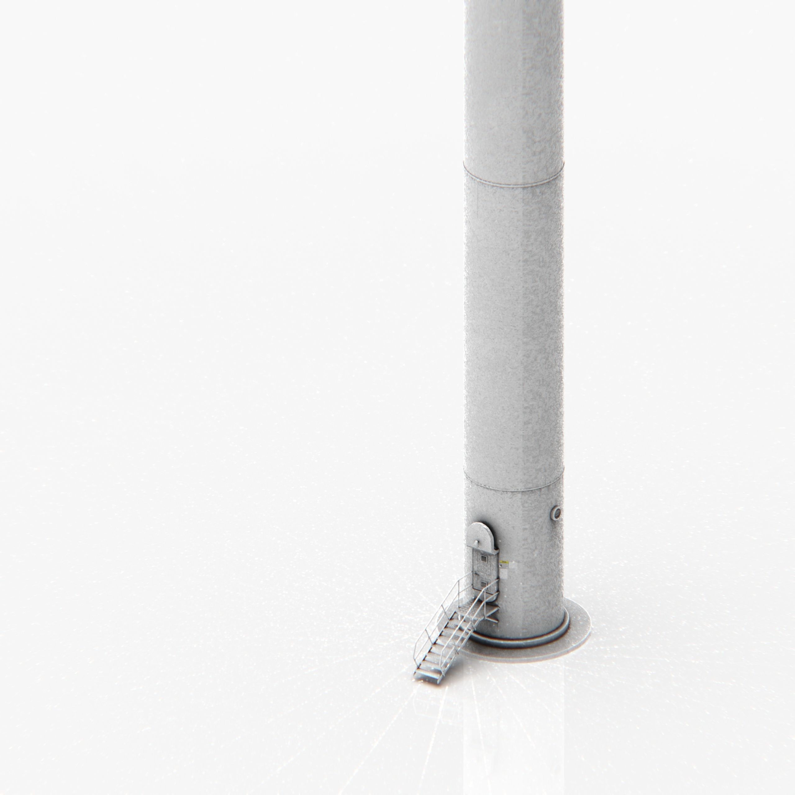 Wind turbine Low-poly 3D model_3