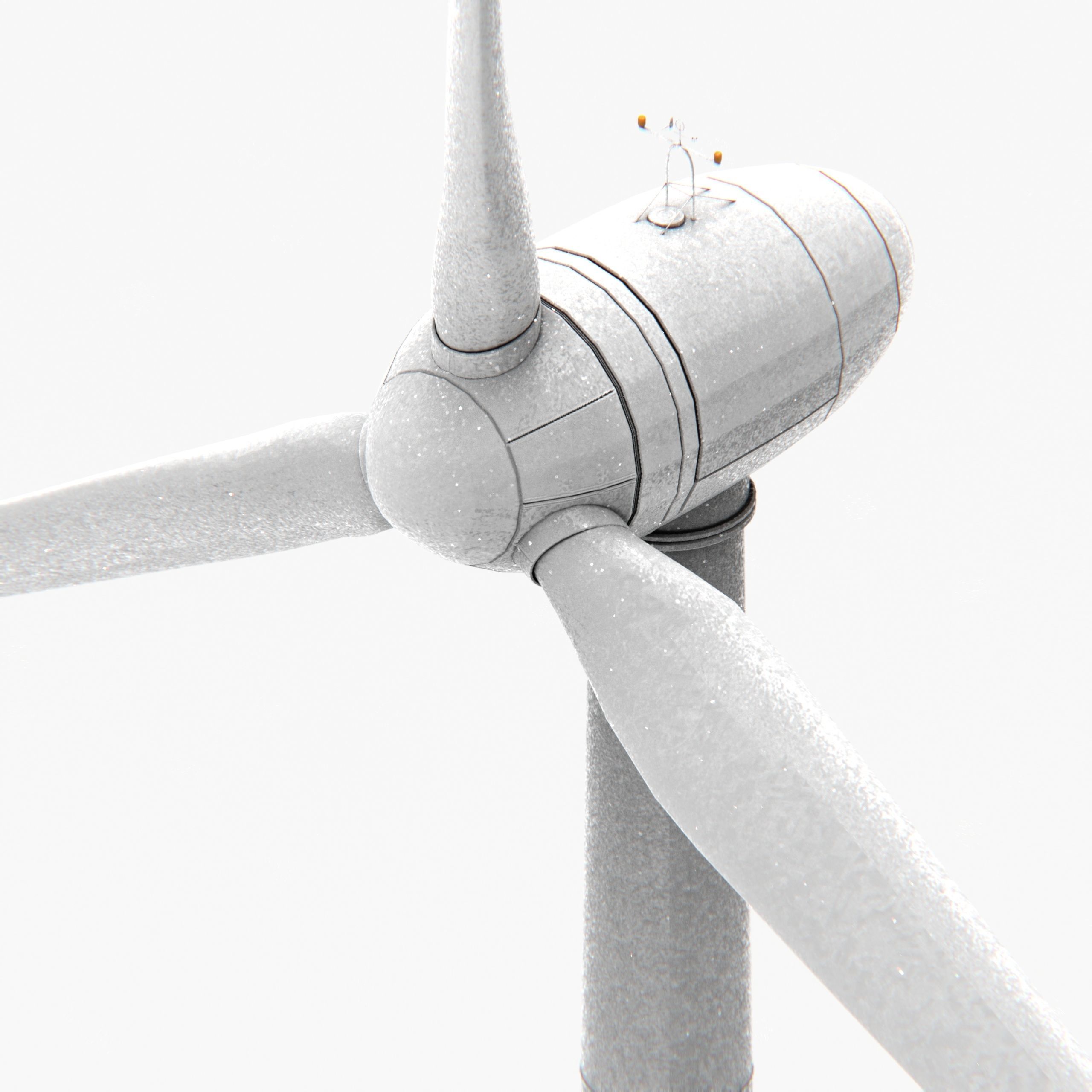 Wind turbine Low-poly 3D model_2