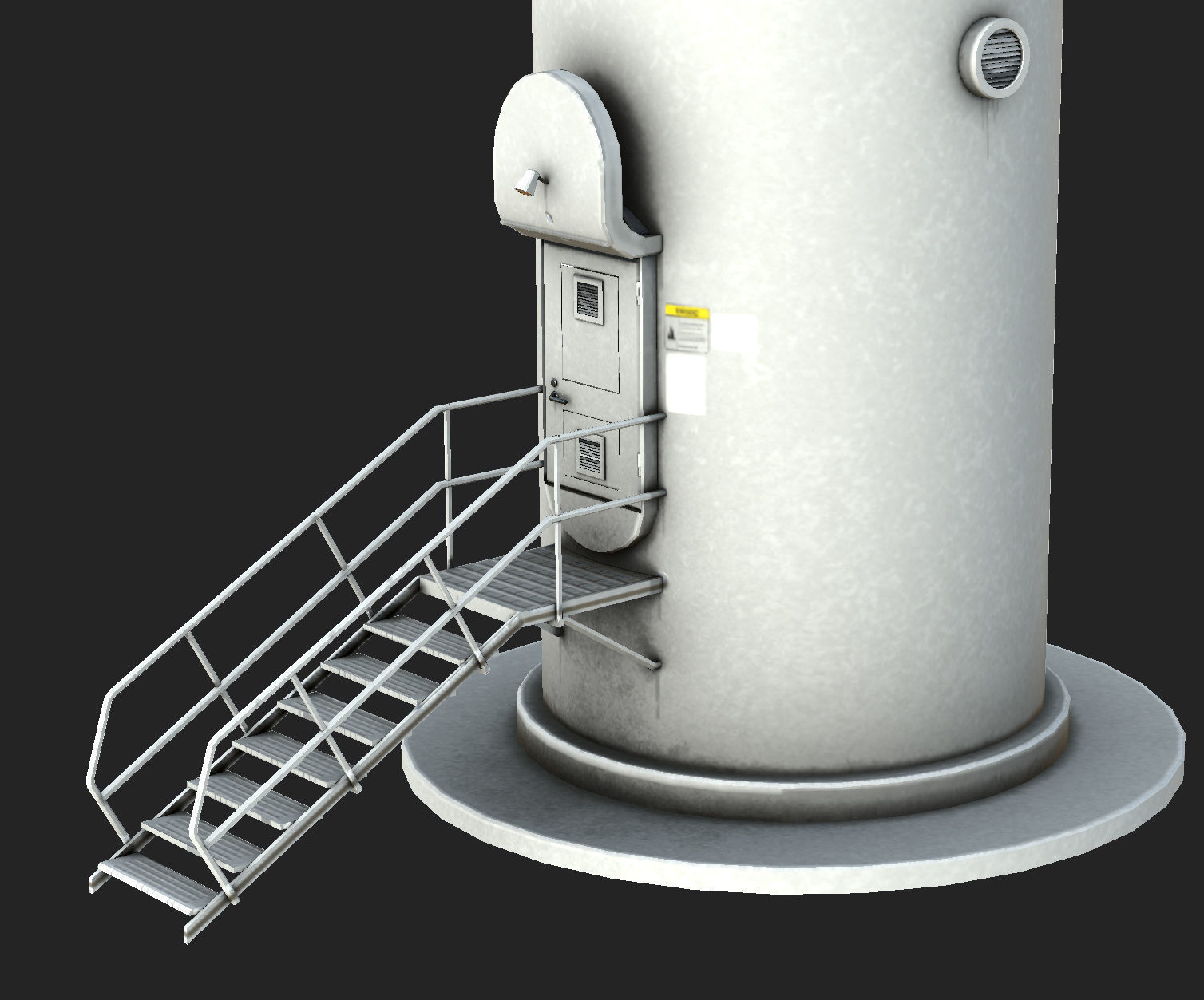 Wind turbine Low-poly 3D model_17