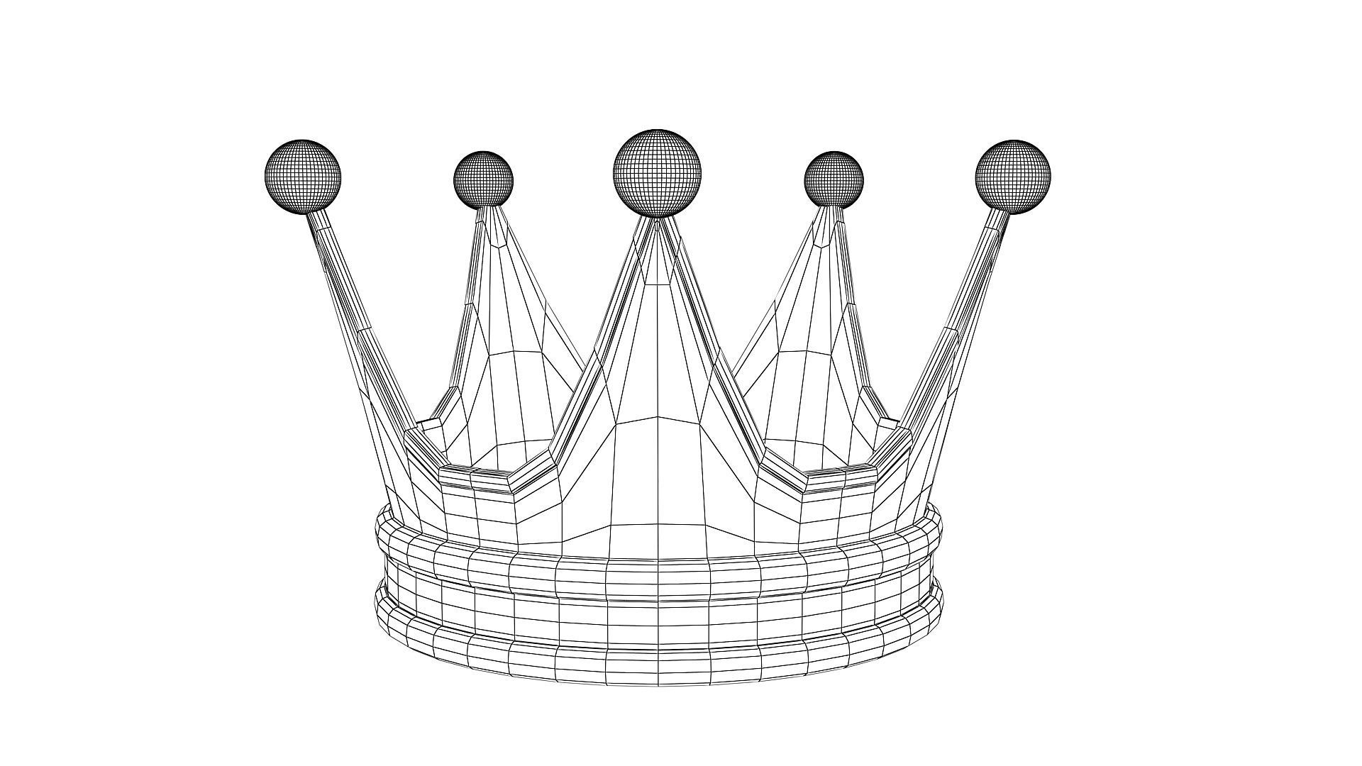 Gold Crown 3D model_5