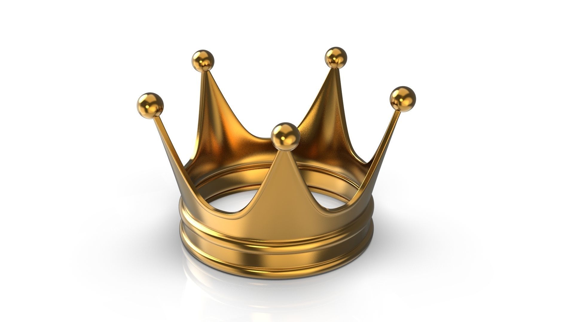 Gold Crown 3D model_3