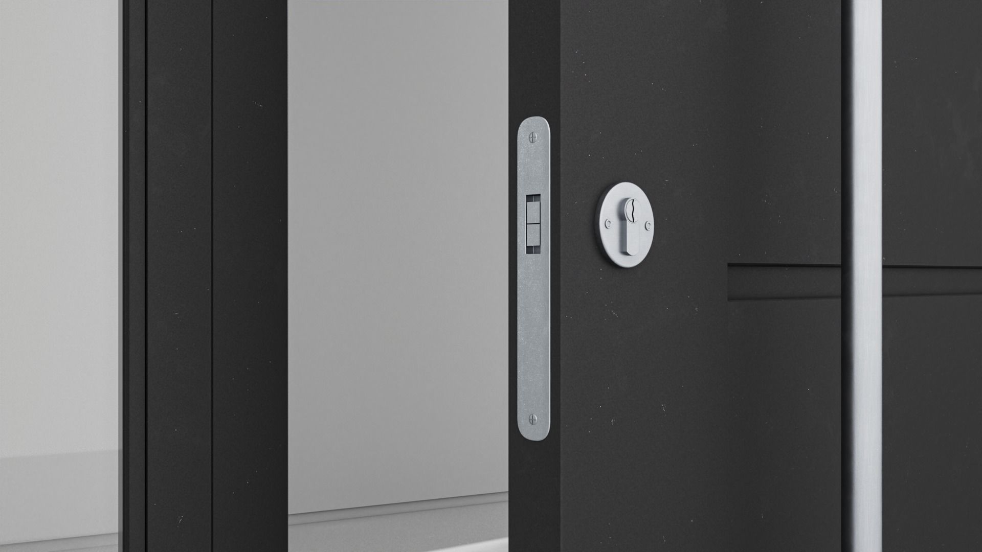 Aluminium door 155 3D model_3