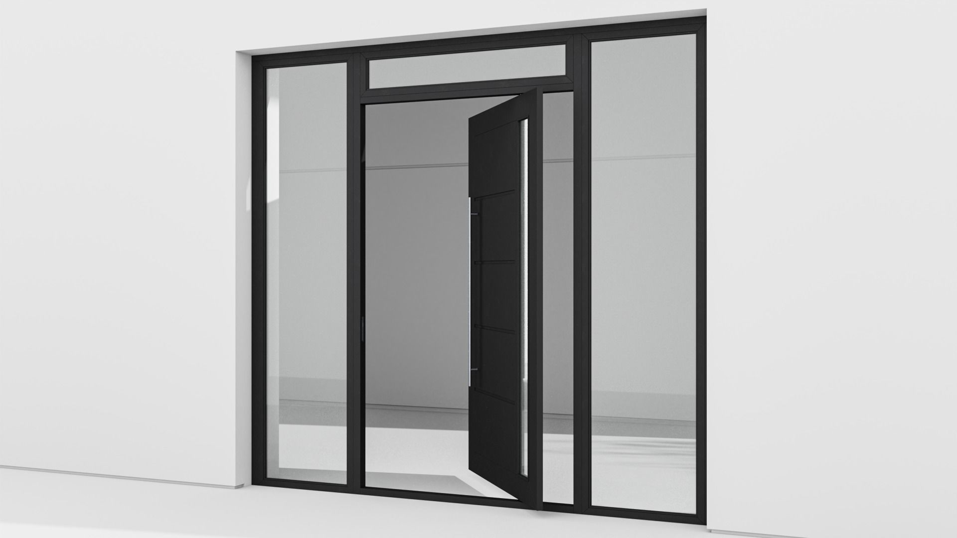 Aluminium door 155 3D model_2