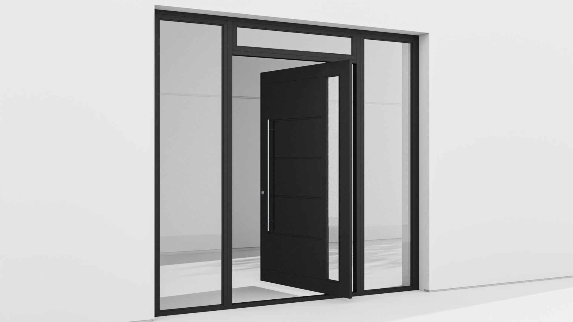 Aluminium door 155 3D model_4
