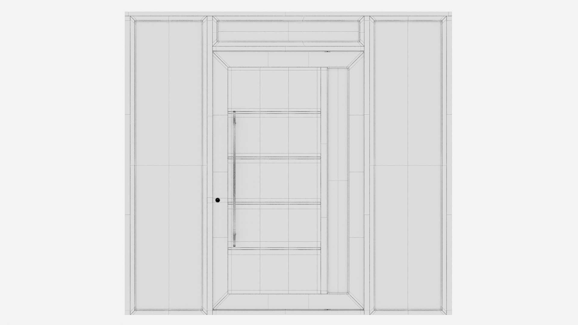 Aluminium door 155 3D model_6
