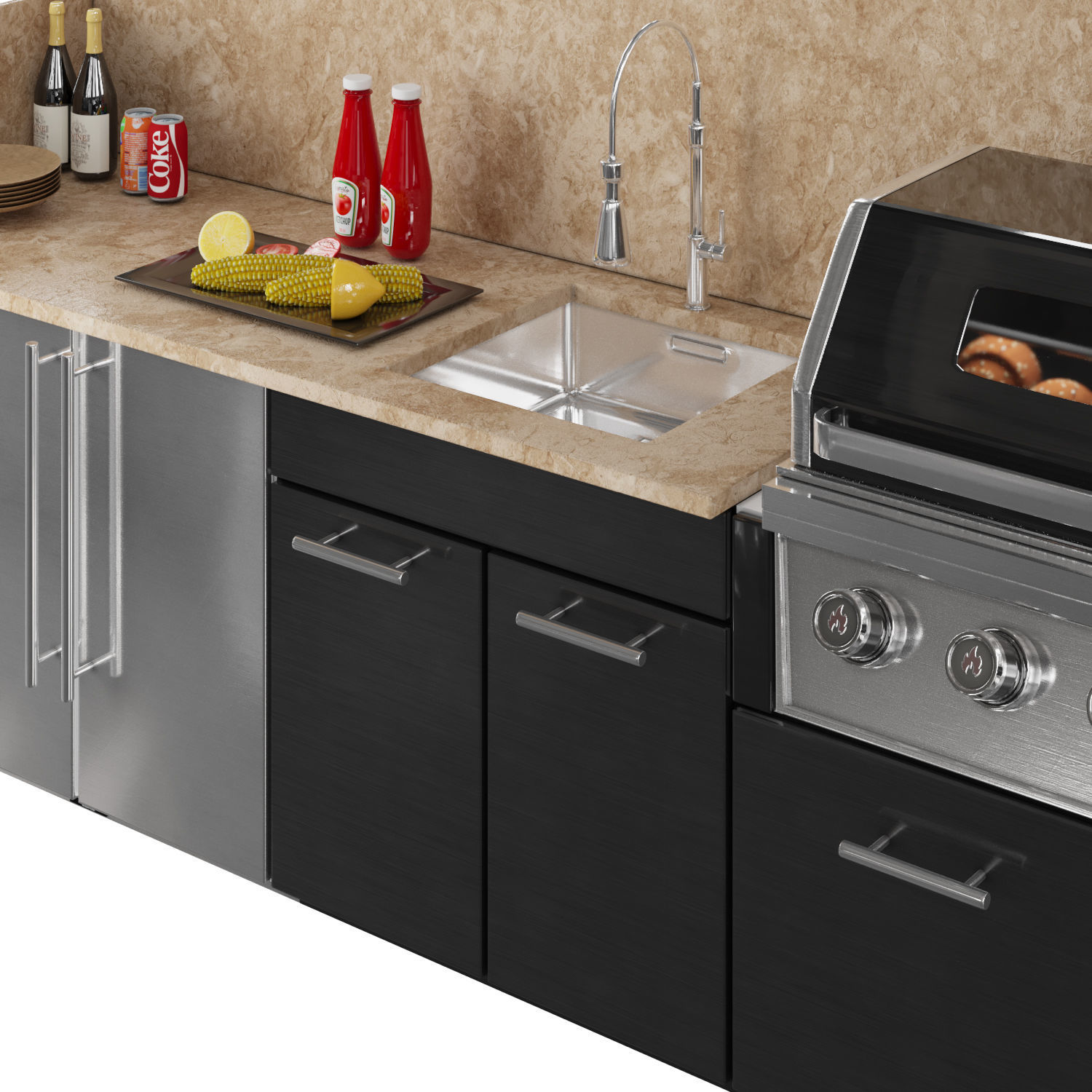 TREX outdoor kitchen 3D model_5