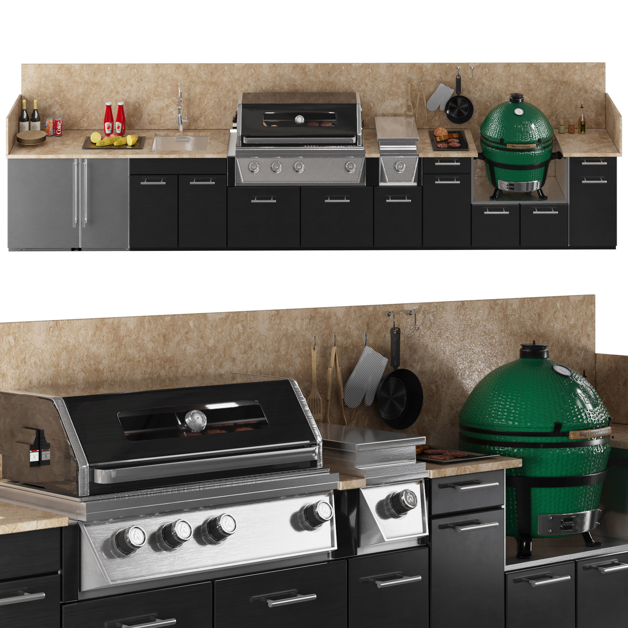TREX outdoor kitchen 3D model_3