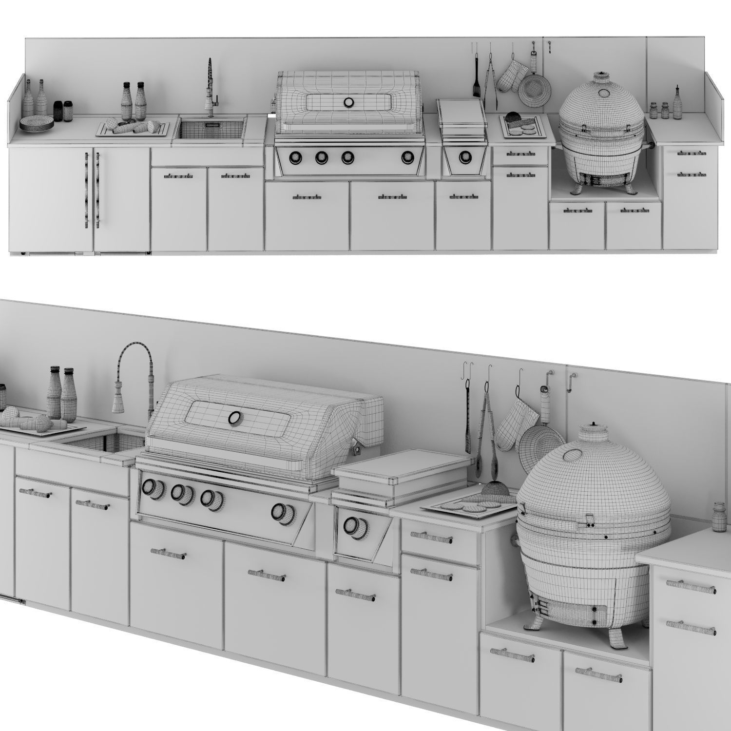 TREX outdoor kitchen 3D model_7