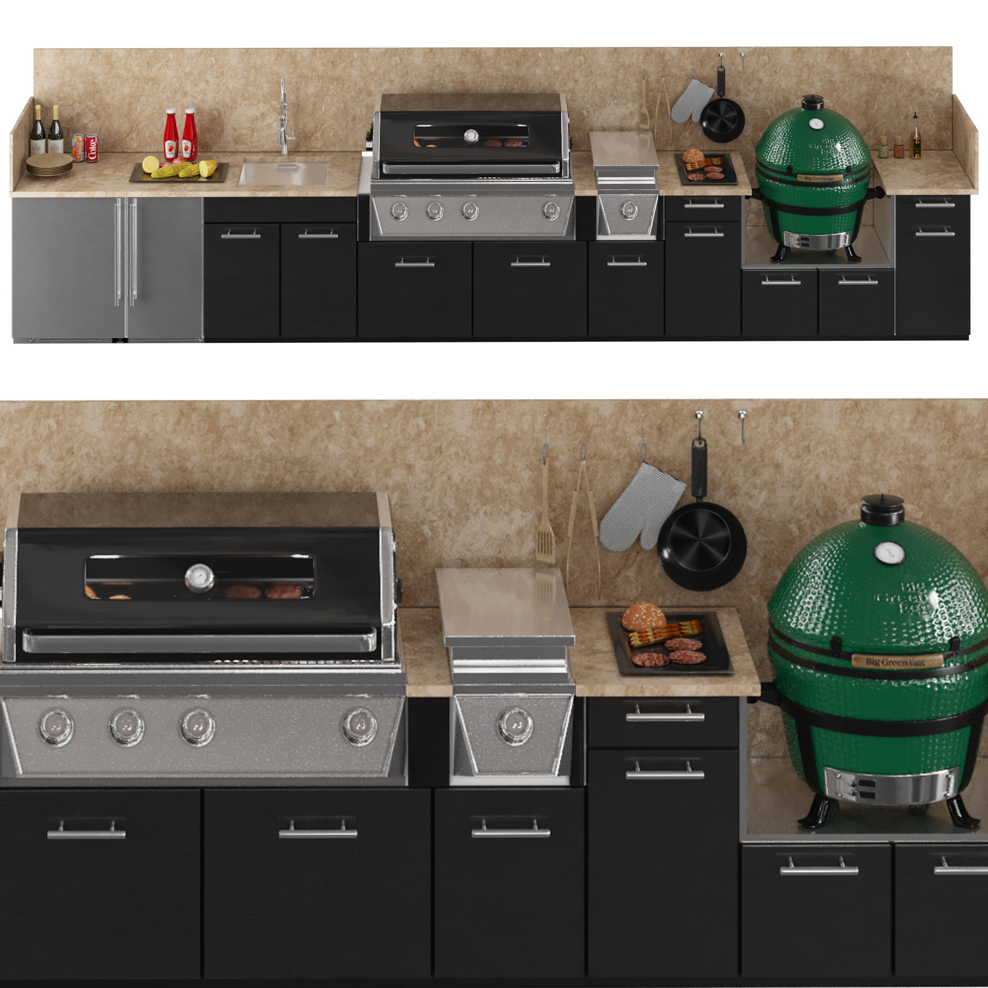 TREX outdoor kitchen 3D model_1