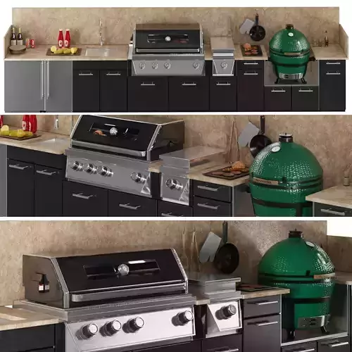 TREX outdoor kitchen 3D model