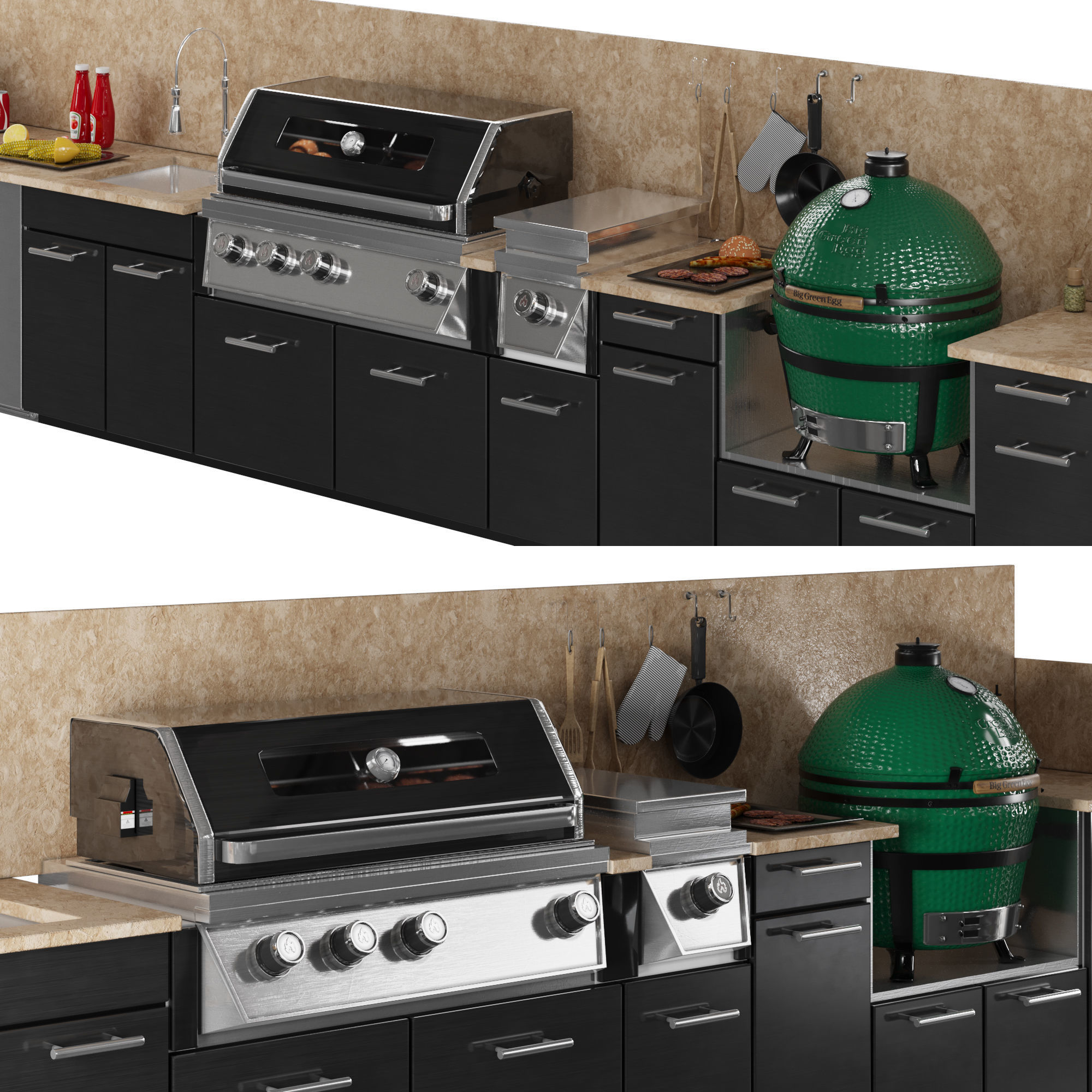 TREX outdoor kitchen 3D model_2