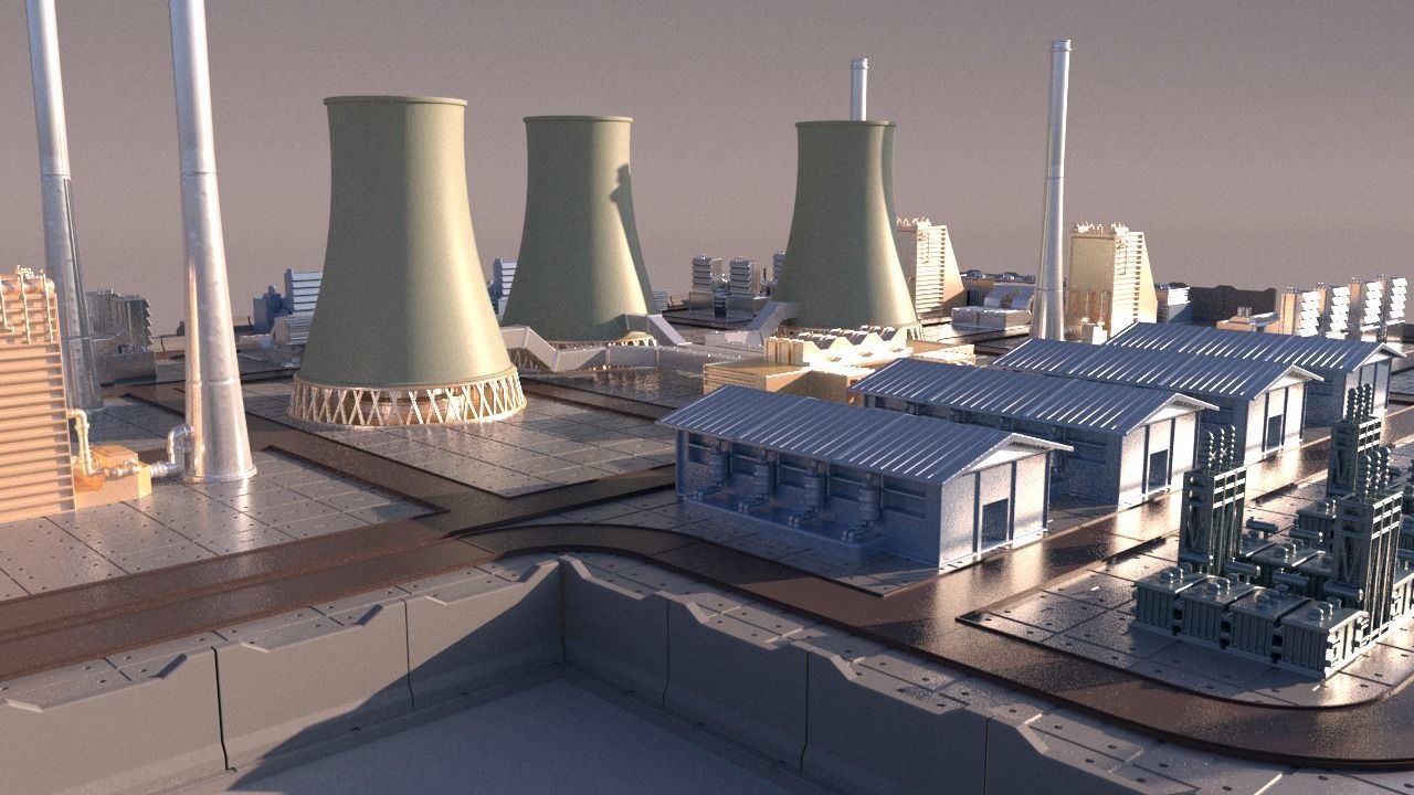 Power Plant for 3D print 3D print model_3