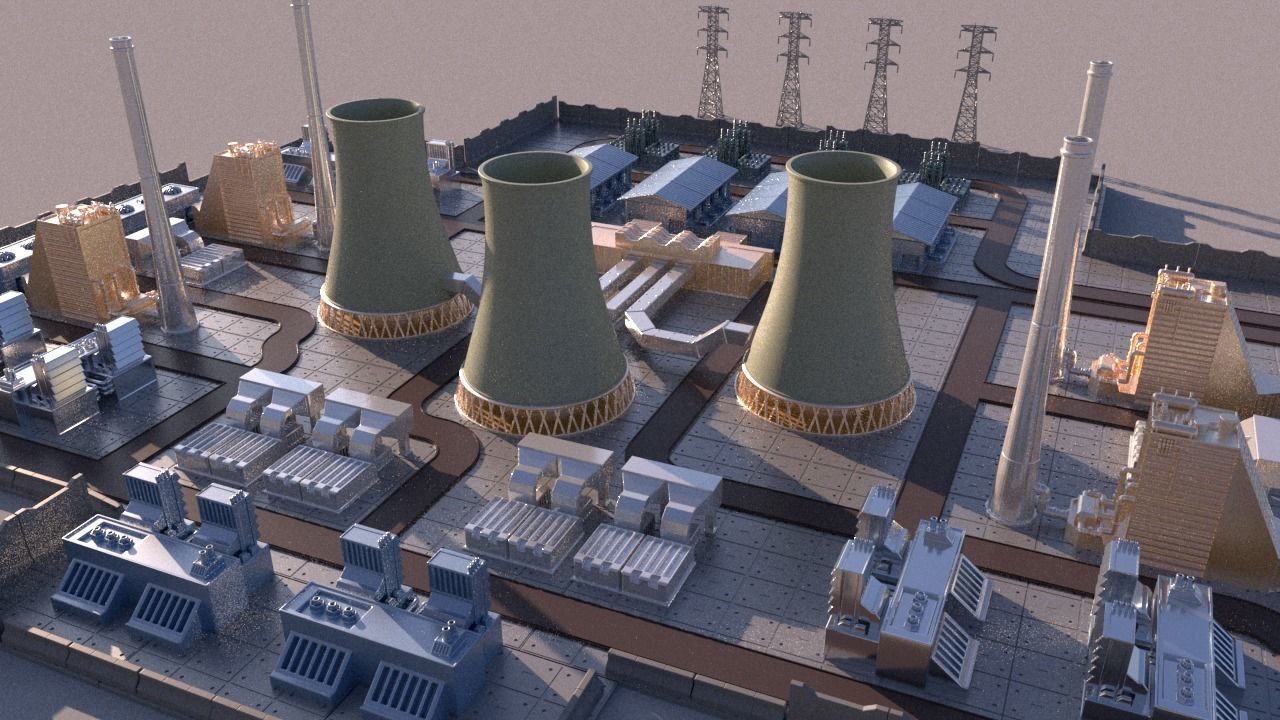 Power Plant for 3D print 3D print model_1