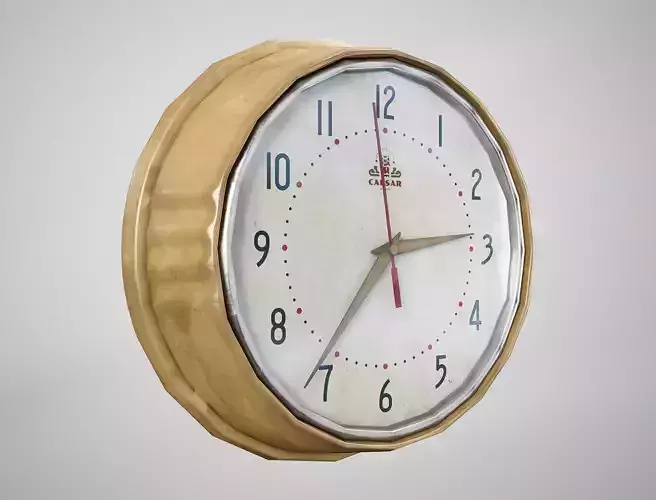 Old Wall Clock - Retro  Game-ready Quartz Watch