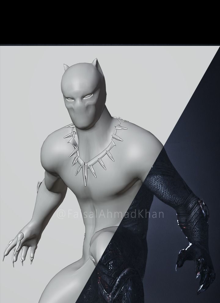 Own the King of Wakanda 3D Black Panther Model for Sale 3D model_1