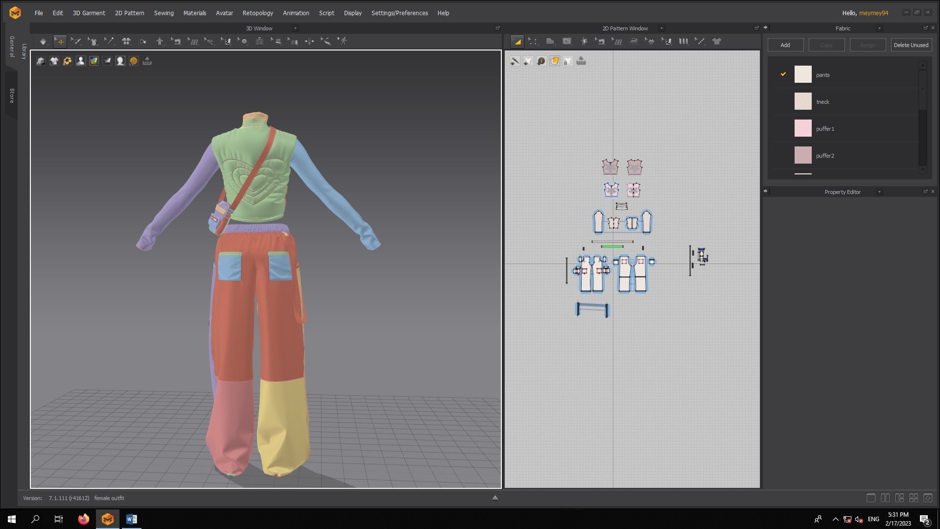 female outfit  3D model_3