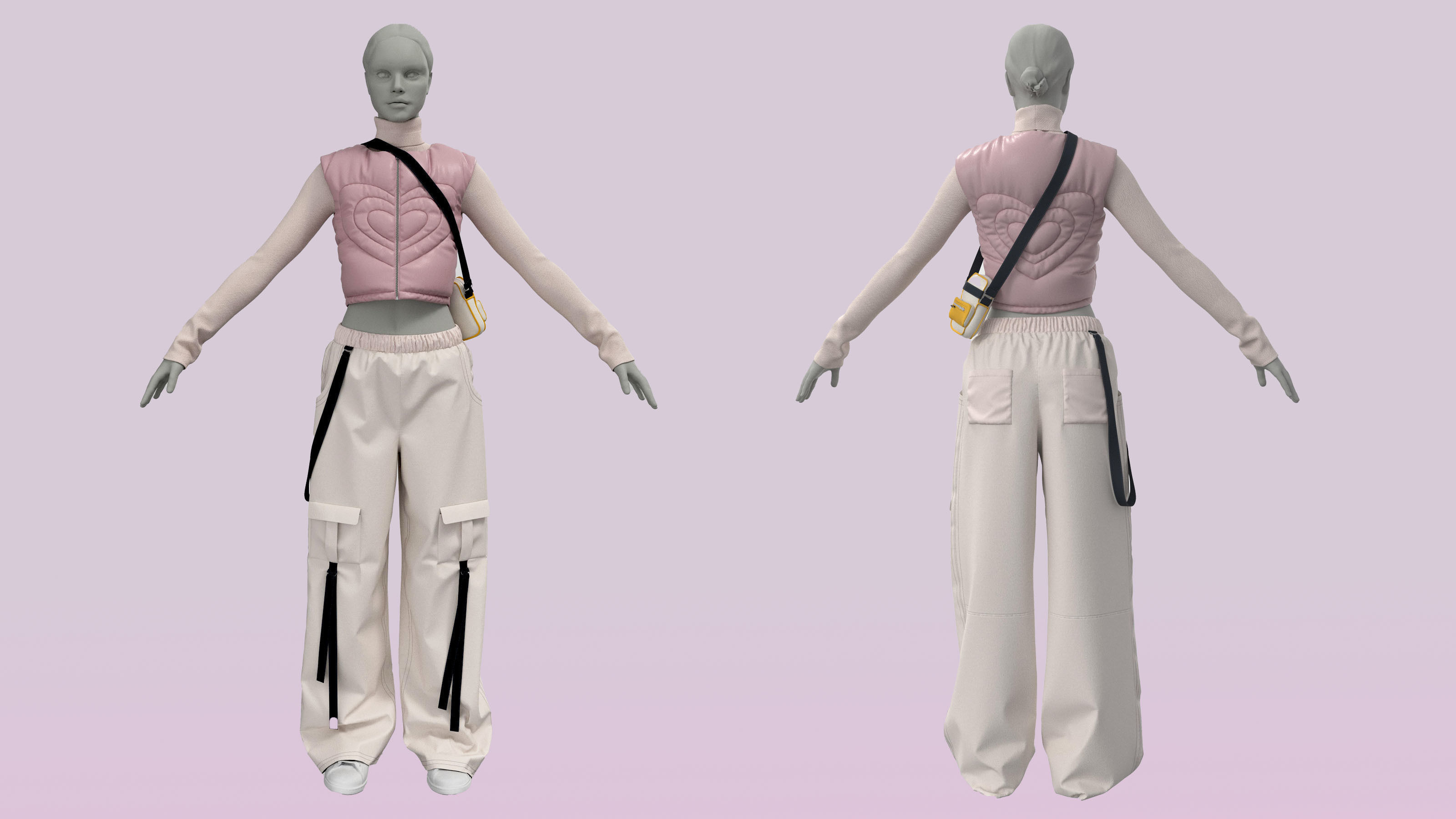 female outfit  3D model_1