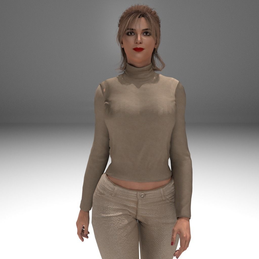 Female character 3D model_6
