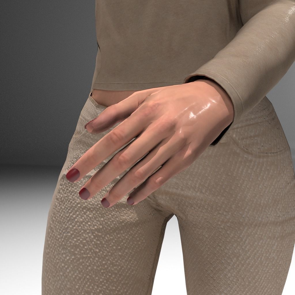 Female character 3D model_3