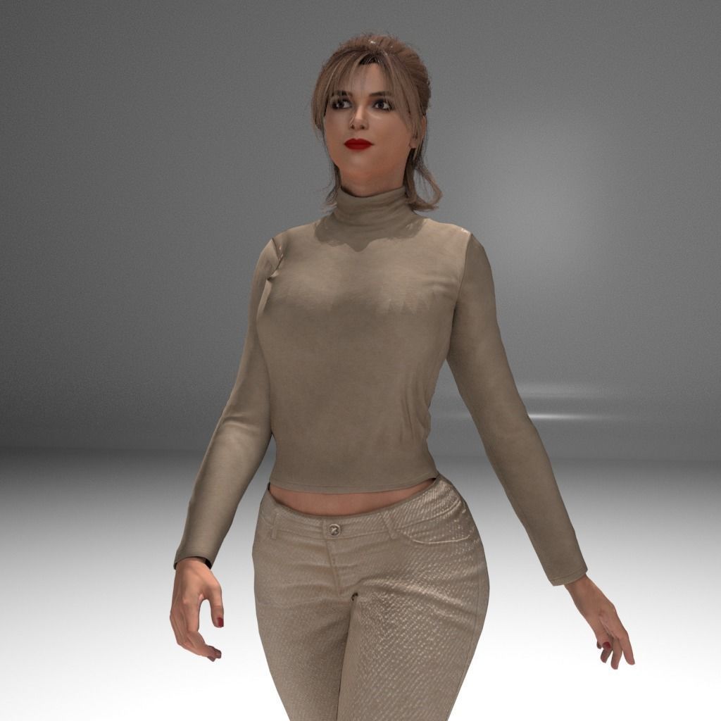 Female character 3D model_1