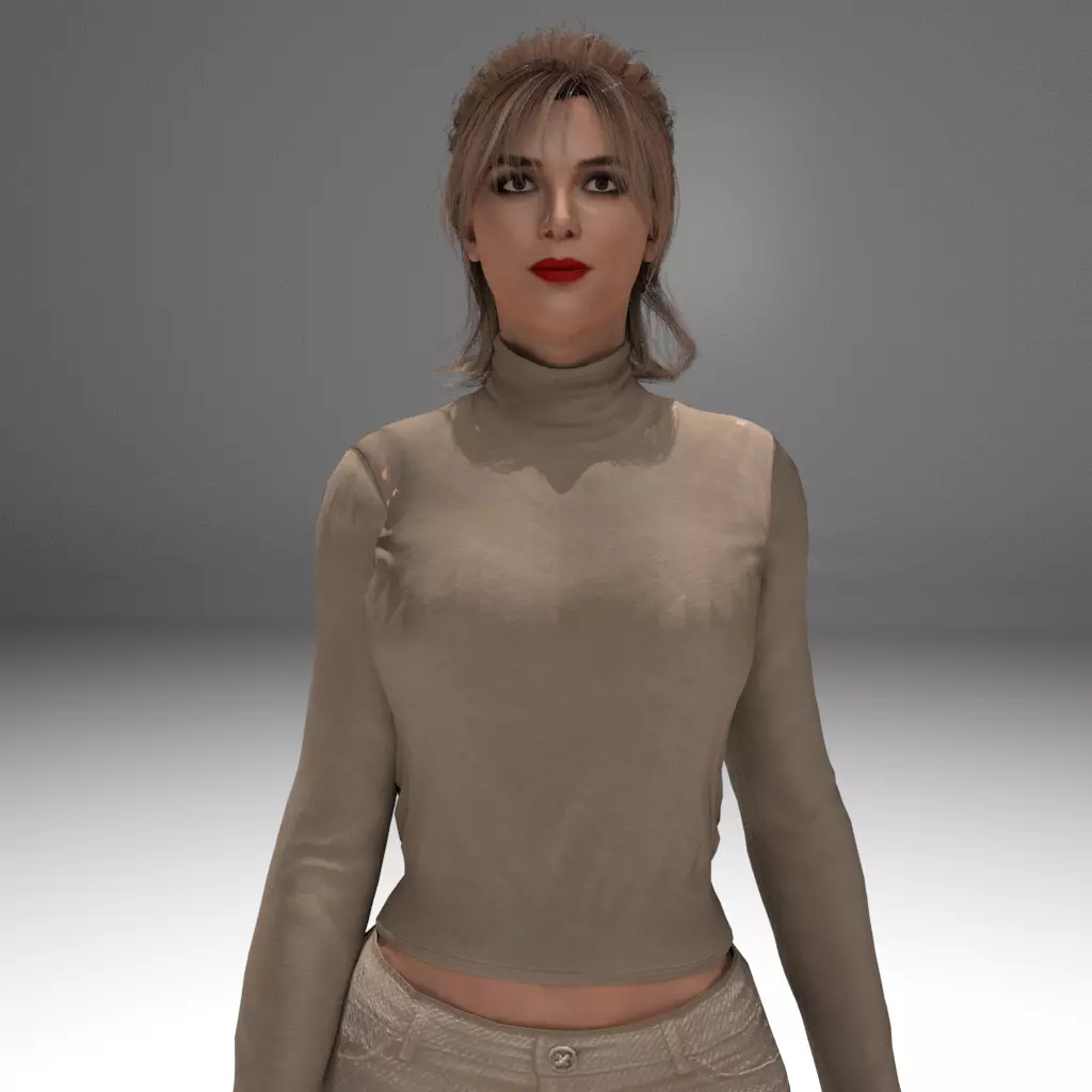 Female character 3D model_0