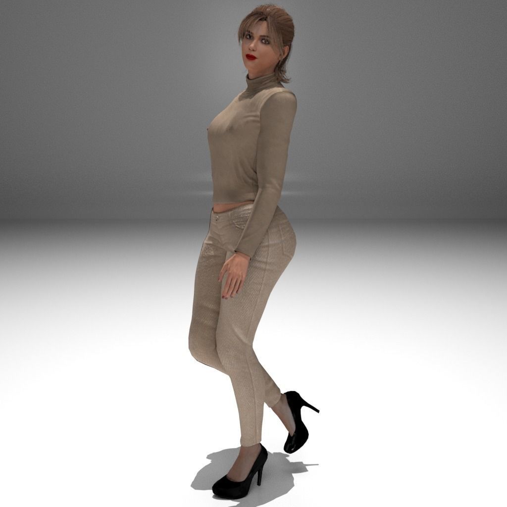 Female character 3D model_4