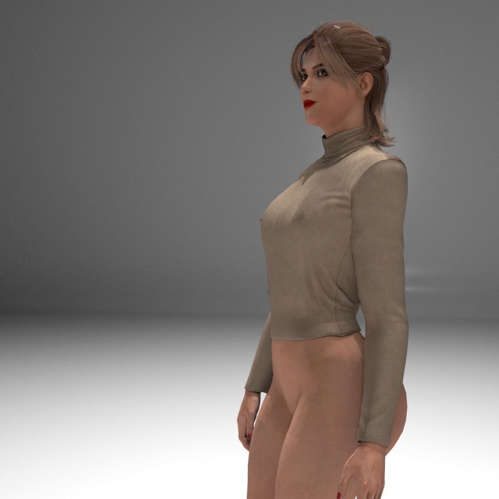 Female character 3D model_2