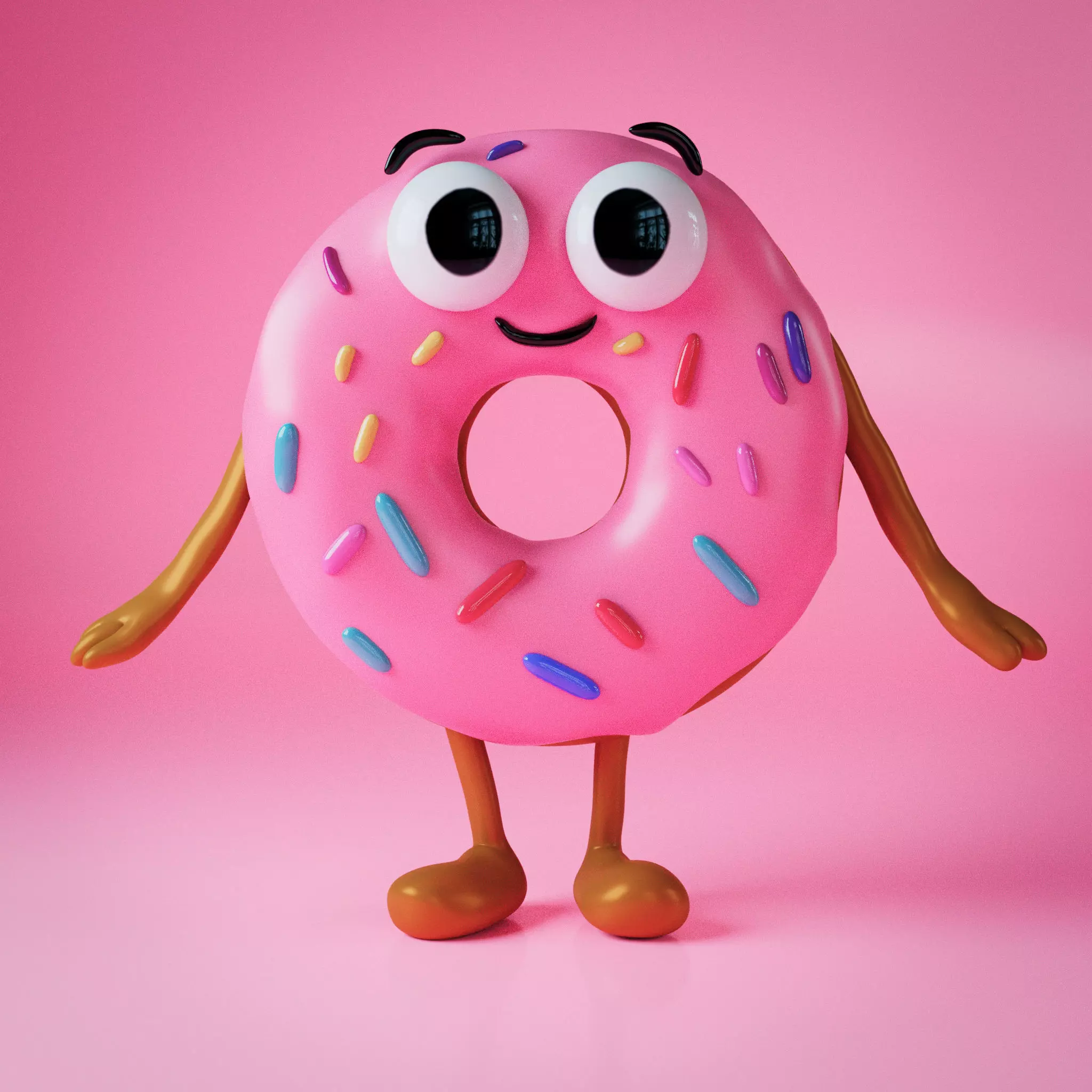 Cartoon Donut Free 3D model