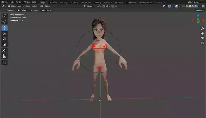 Rigged girl game ready