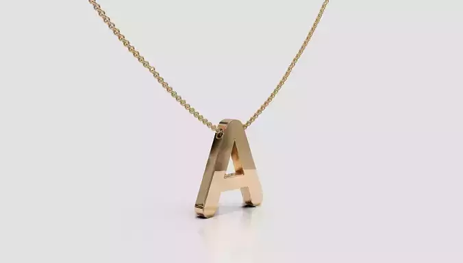 A letter pendant 3d print model