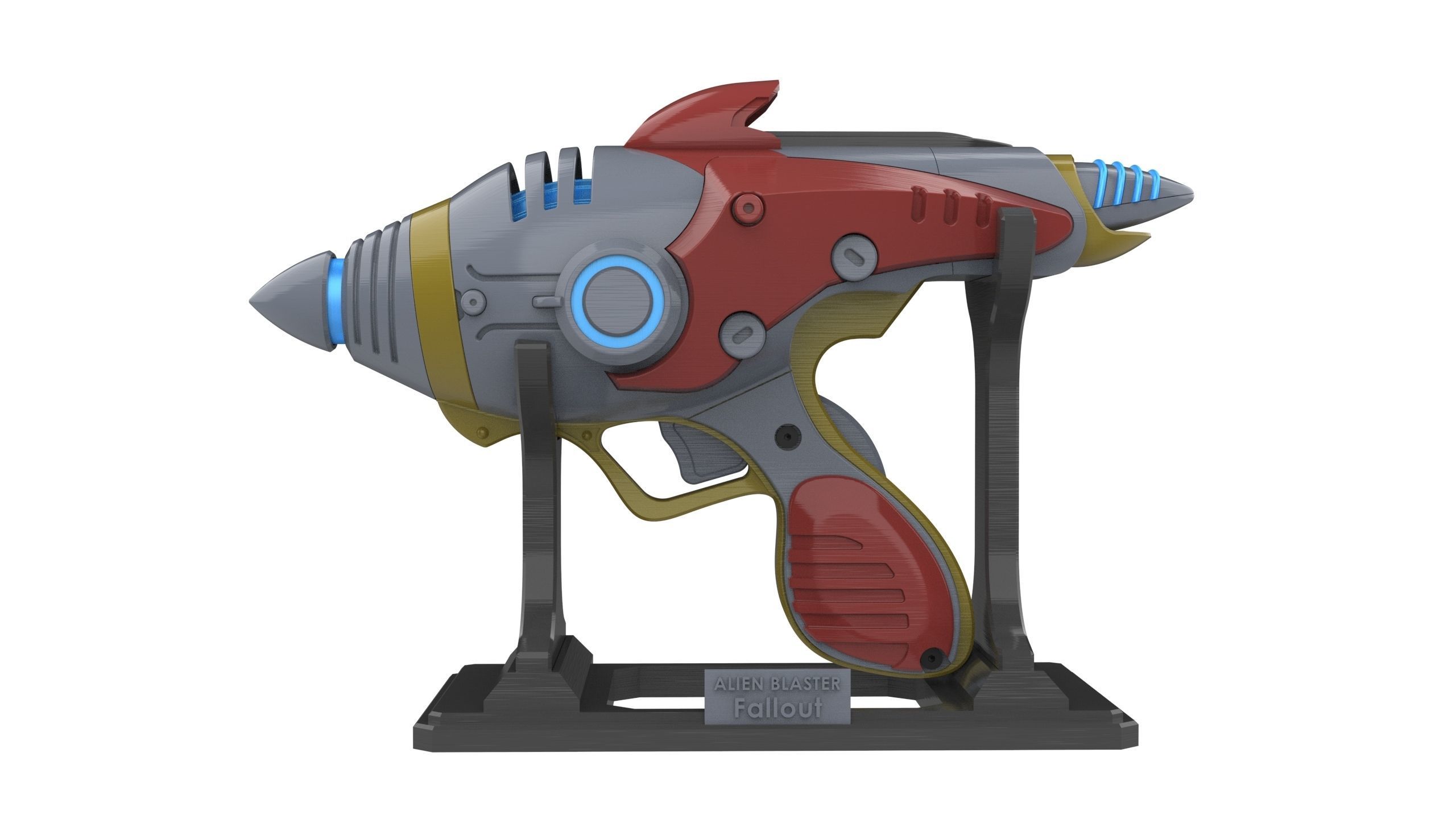 Alien Blaster - Fallout - Printable 3d model - STL files 3D print model_3