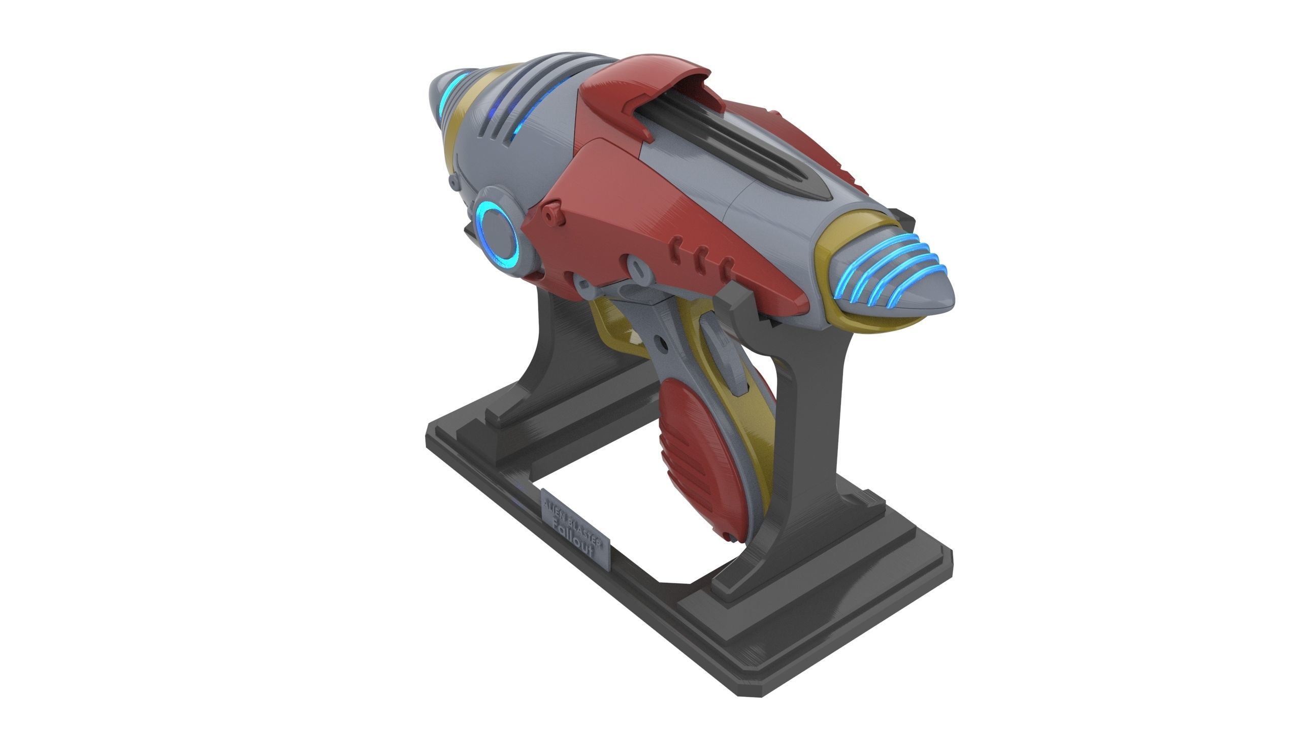 Alien Blaster - Fallout - Printable 3d model - STL files 3D print model_2