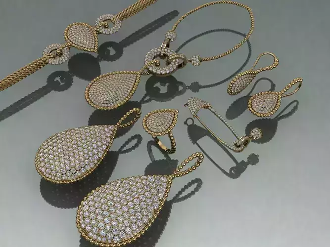 bouchero jewelry necklace earring bracelet ring needle