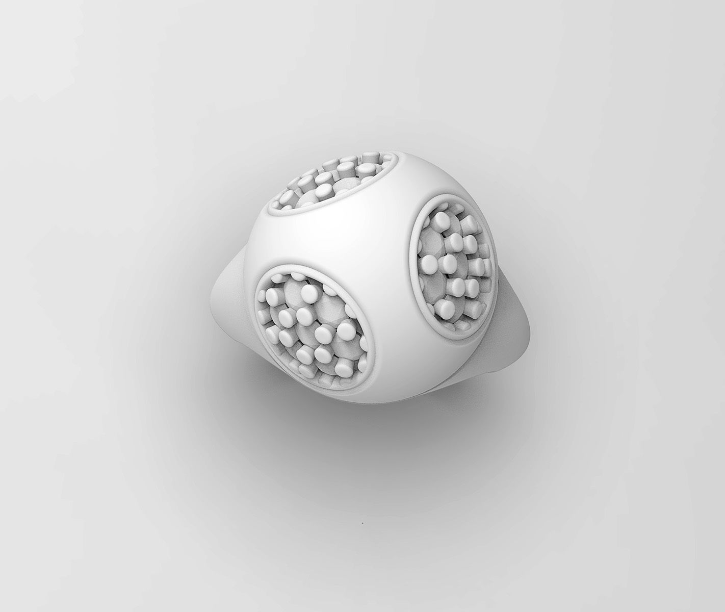 Half ball ring 3D print model_8