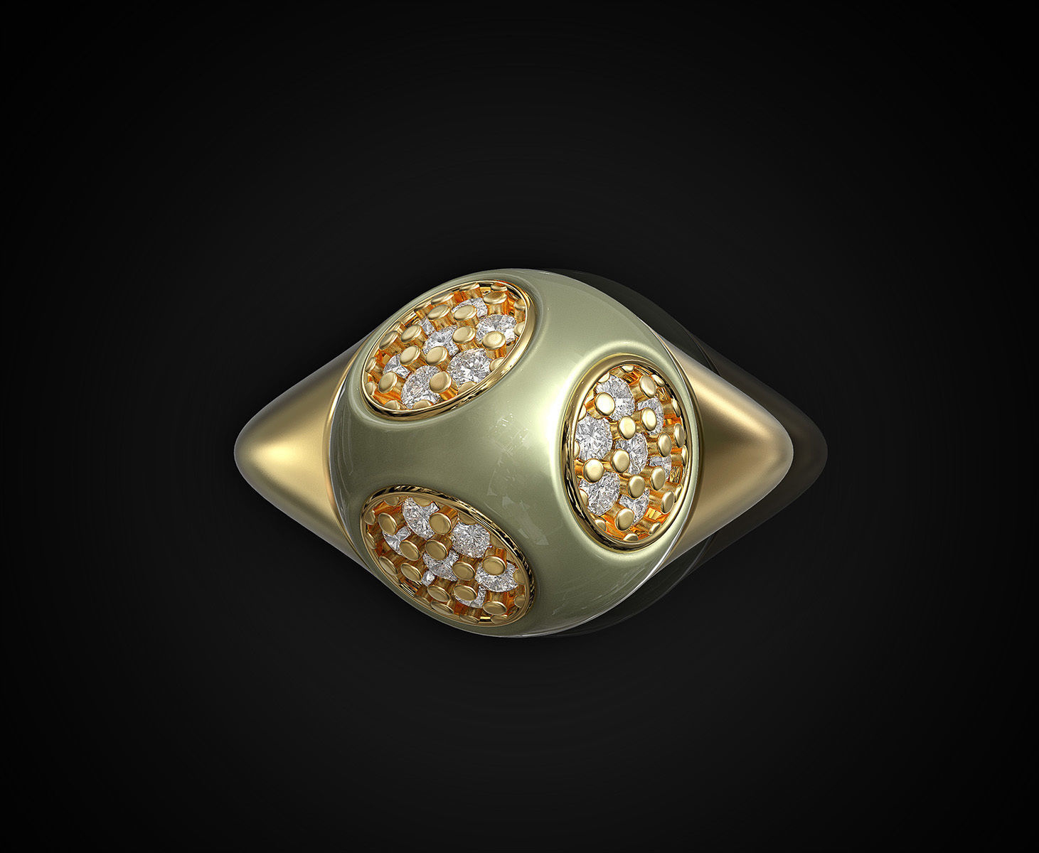 Half ball ring 3D print model_4