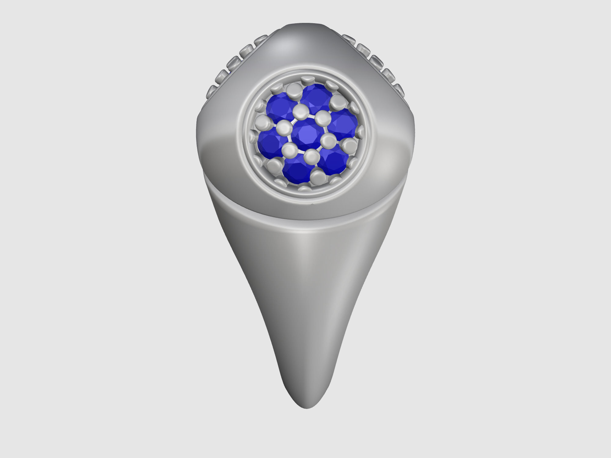 Half ball ring 3D print model_12