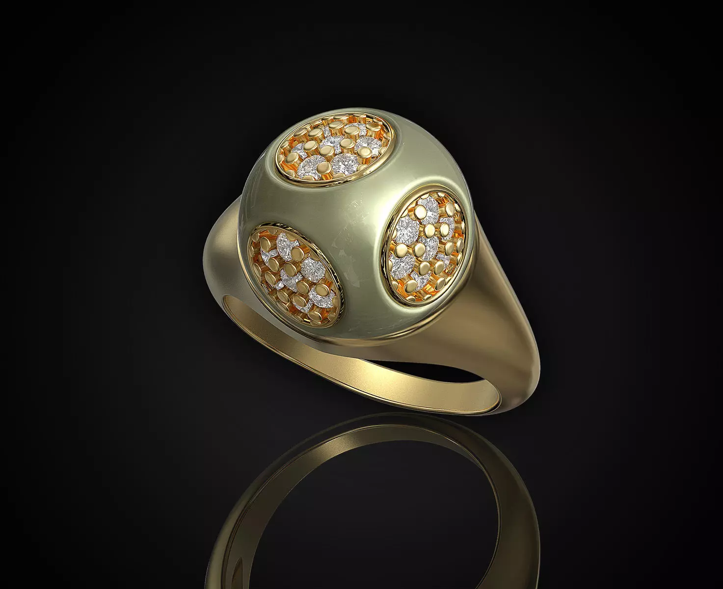 Half ball ring 3D print model_0